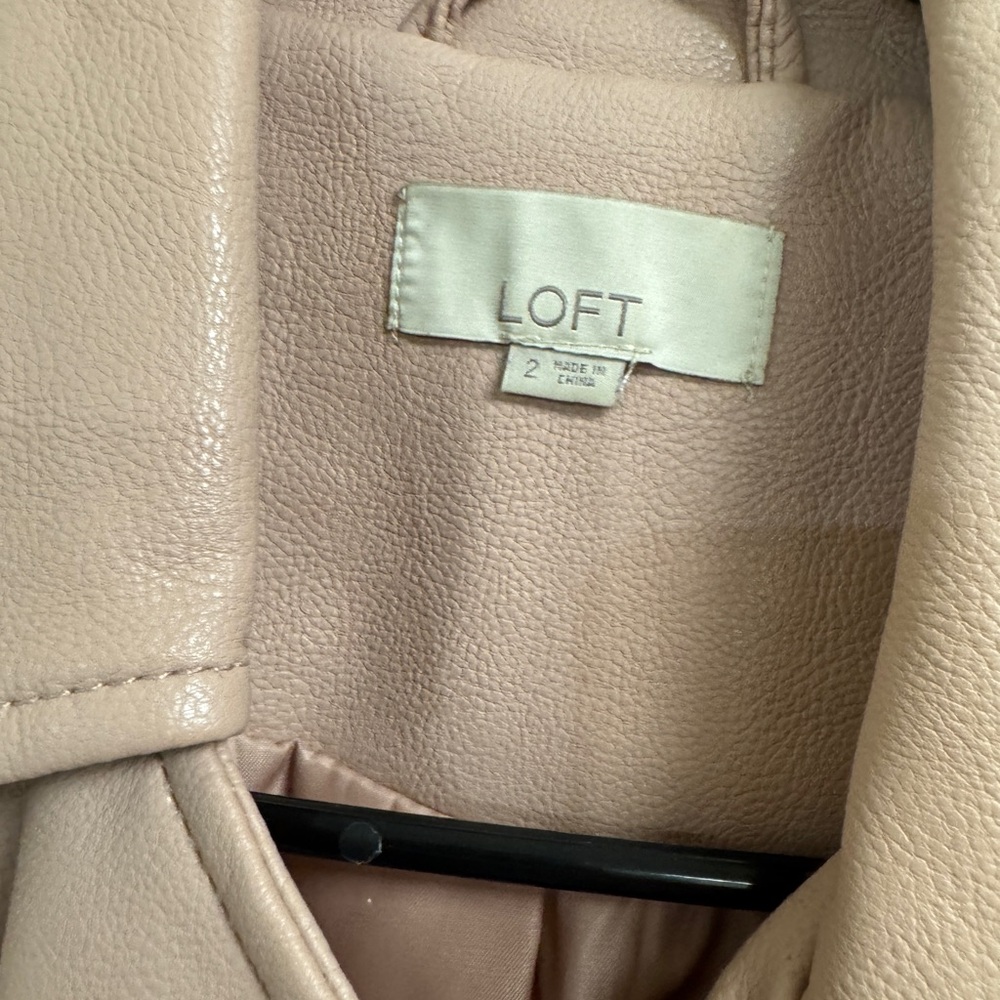 LOFT Blush Leather Moto Jacket - Picture 2 of 2